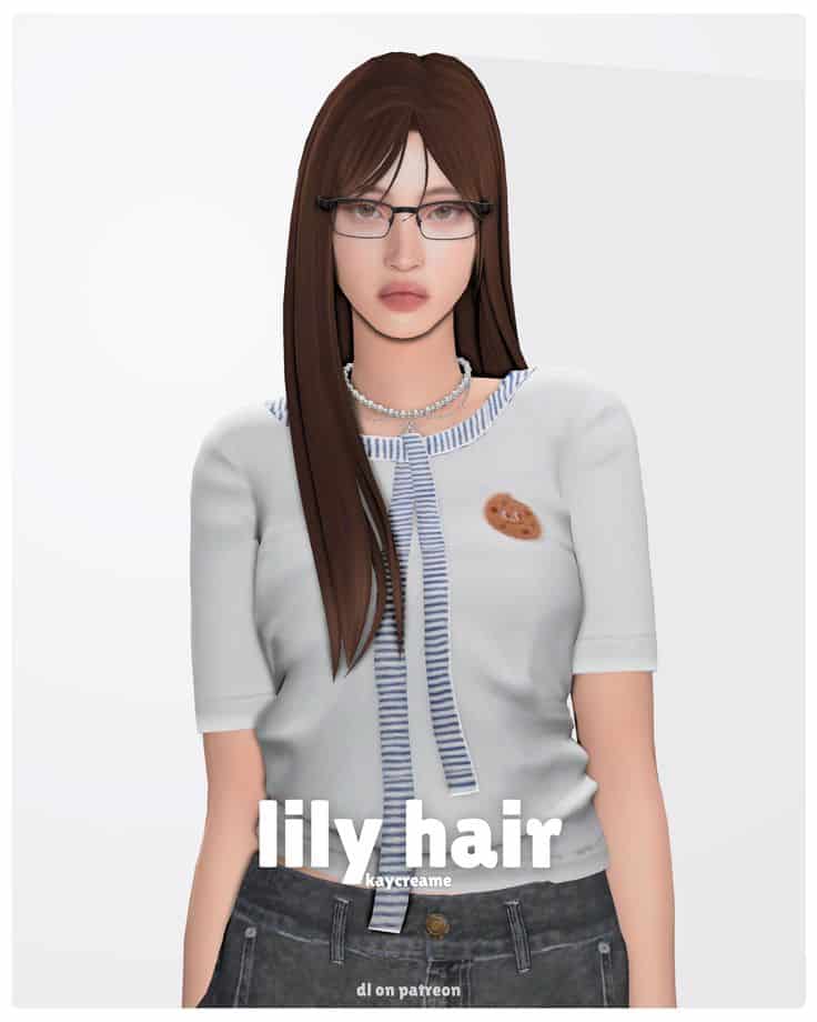 sims 4 long straight hair cc