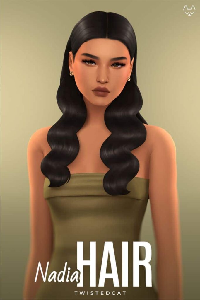 sims 4 long wavy hairstyle