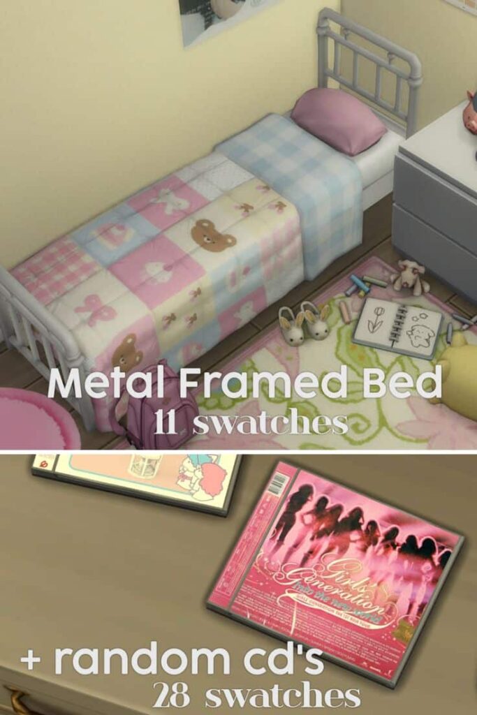 sims 4 metal bed cc