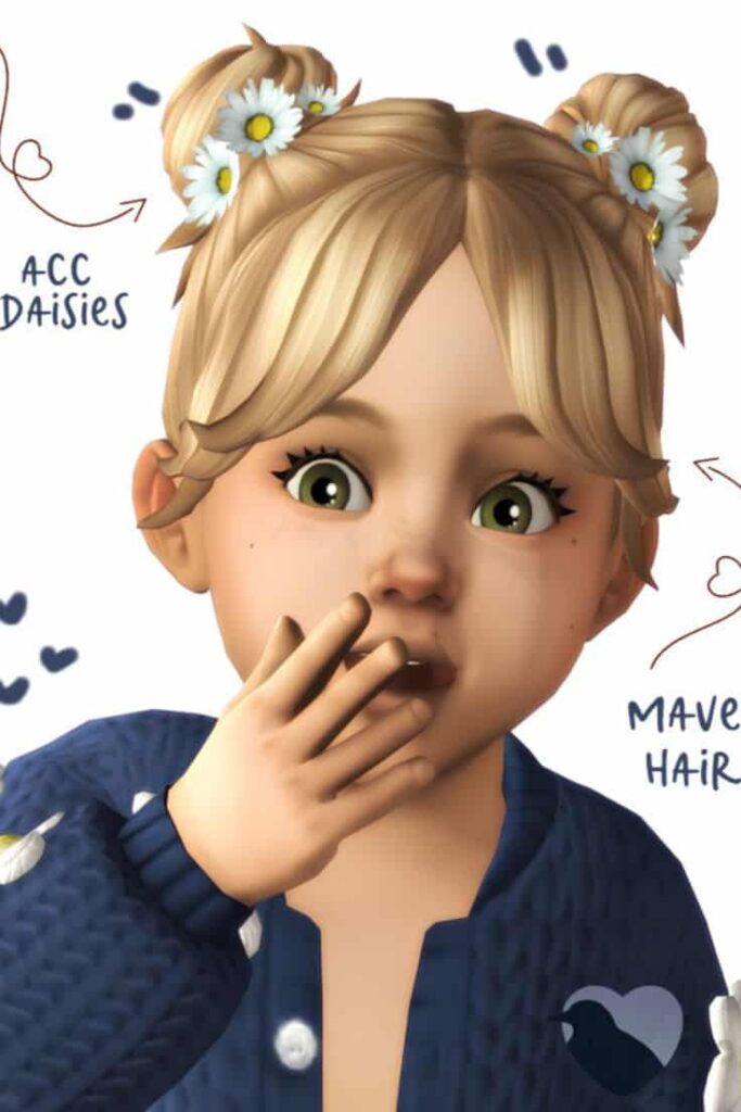 sims 4 toddler hair with accessory