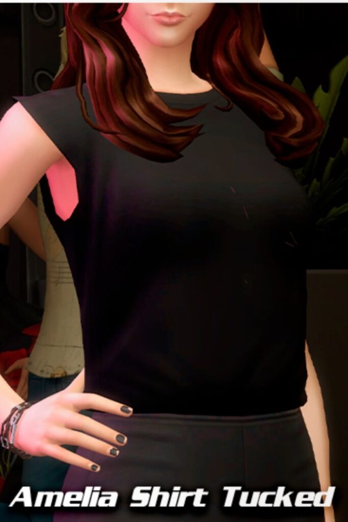 sims 4 tucked shirt cc