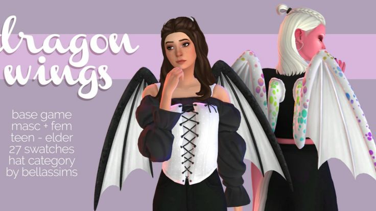 sims 4 dragon wings cc
