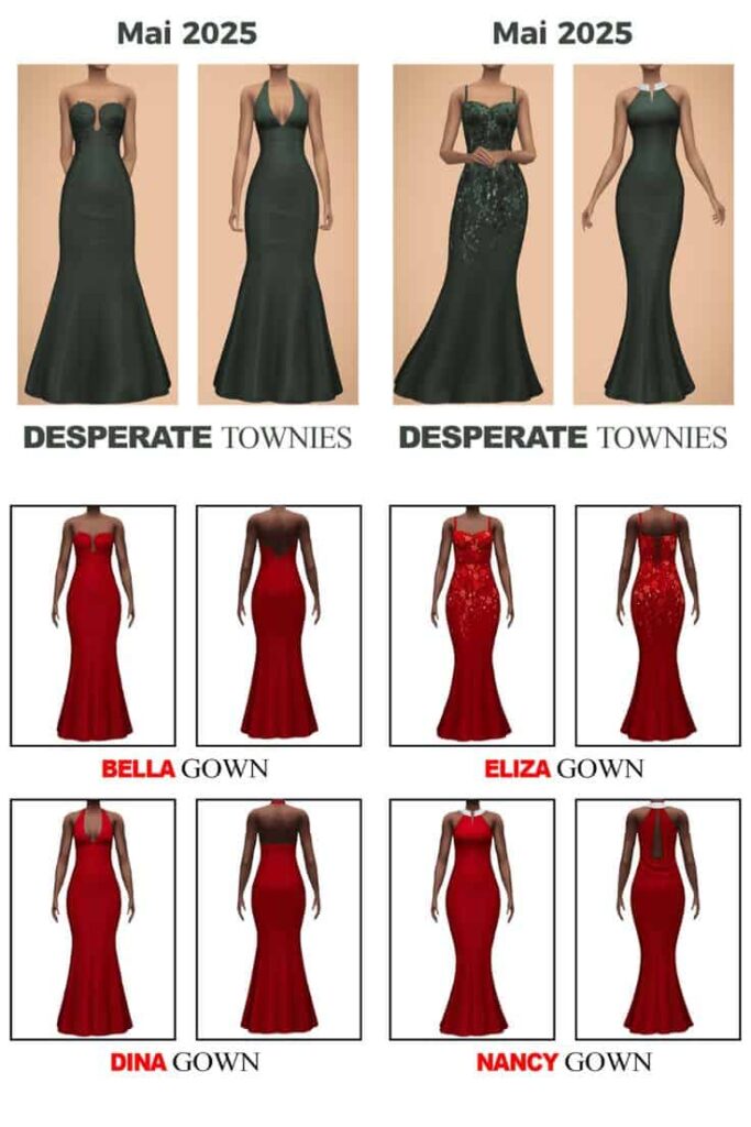 sims 4 mermaid dresses