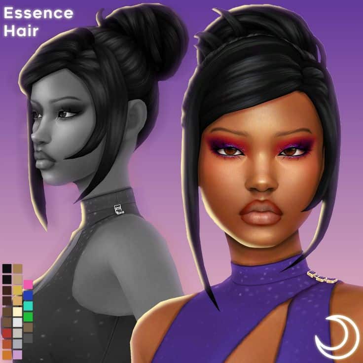 best bun hair cc sims 4