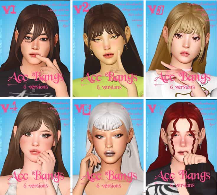 sims 4 accessory bangs pack