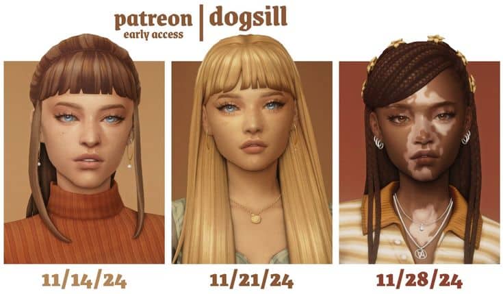 sims 4 cc hair pack