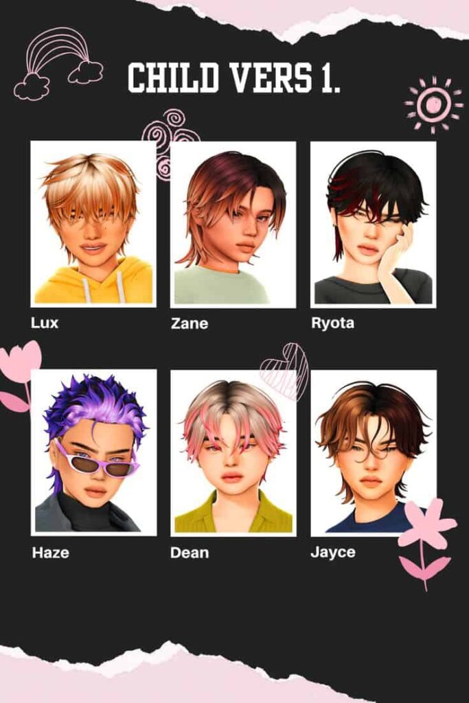 sims 4 child hair versions