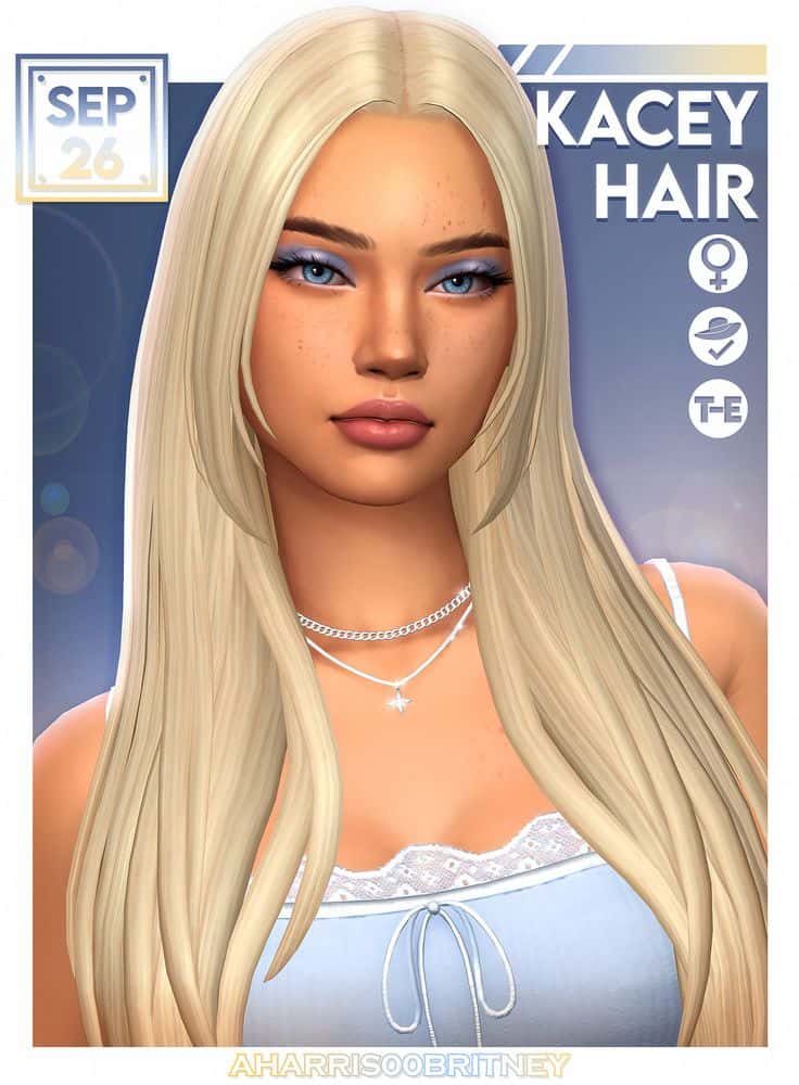 sims 4 long hair with clip accessory