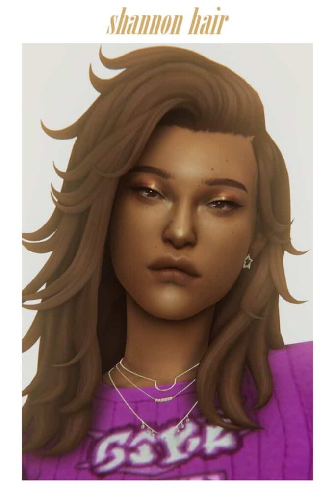 sims 4 long wavy hair cc