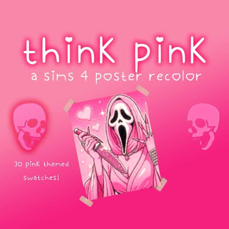 sims 4 pink posters