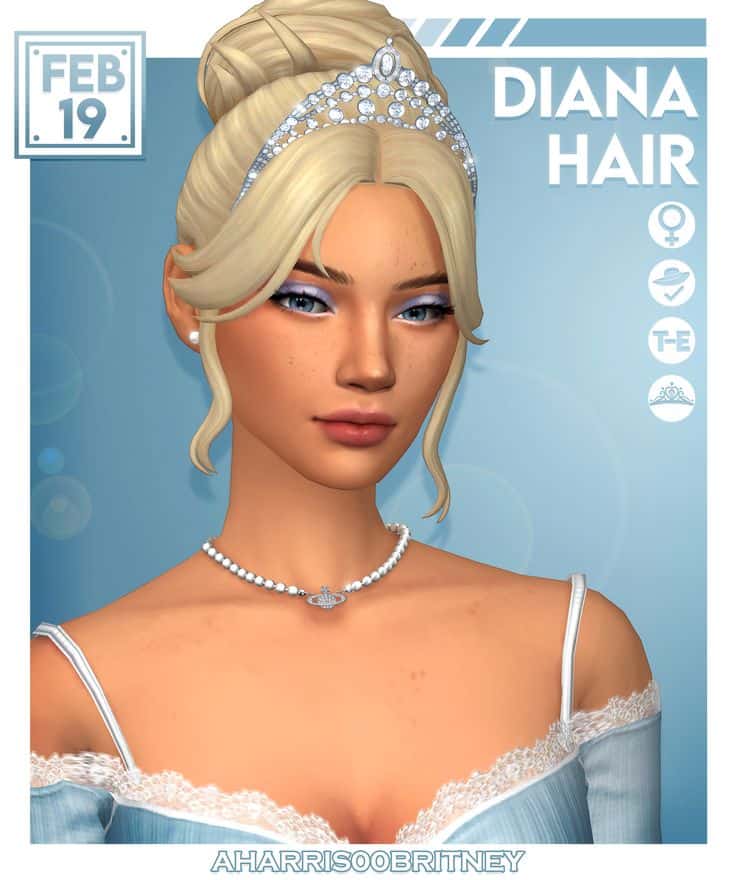 sims 4 princess hair cc