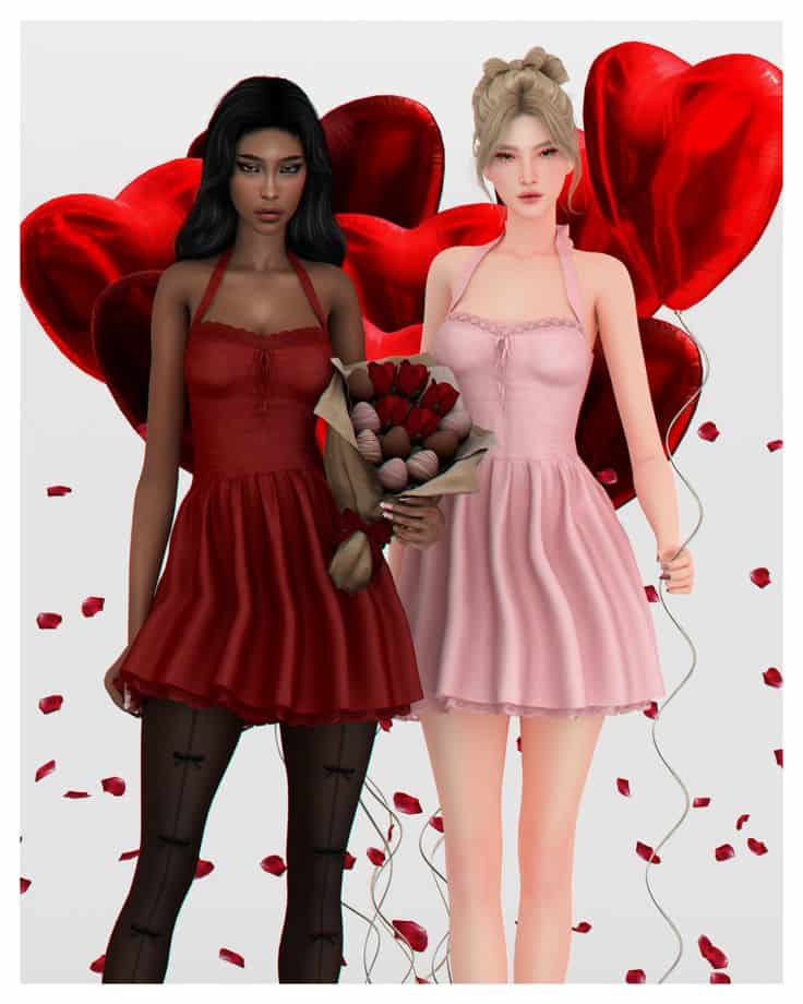 sims 4 valentine dress cc