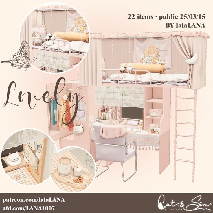 the sims 4 bedroom cc set