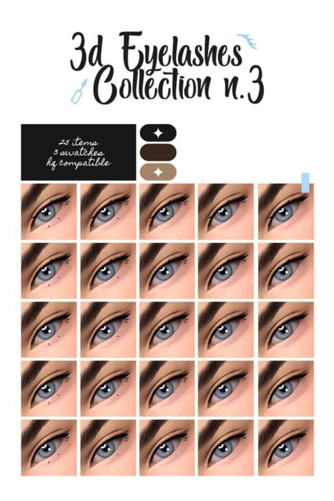 sims 4 3D eyelashes collection