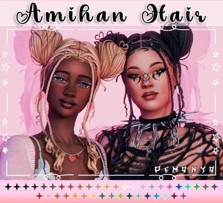sims 4 double buns