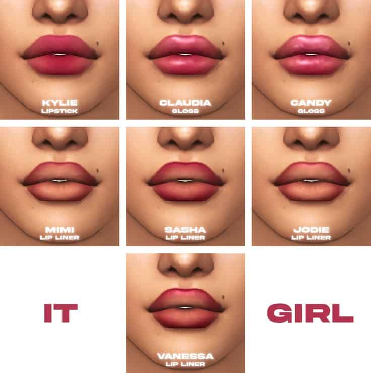 sims 4 lip makeup cc set