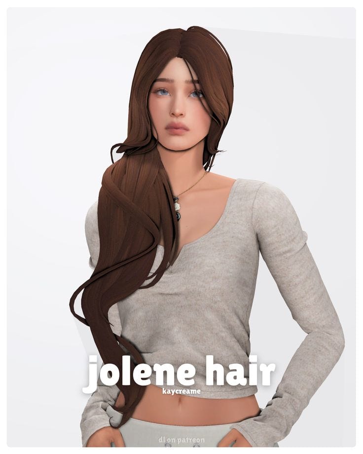 sims 4 long hair maxis match
