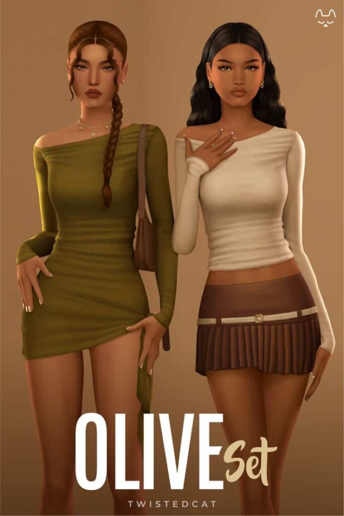 olive sims 4 cc set
