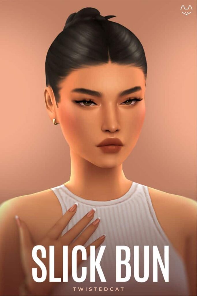 sims 4 bun hair cc