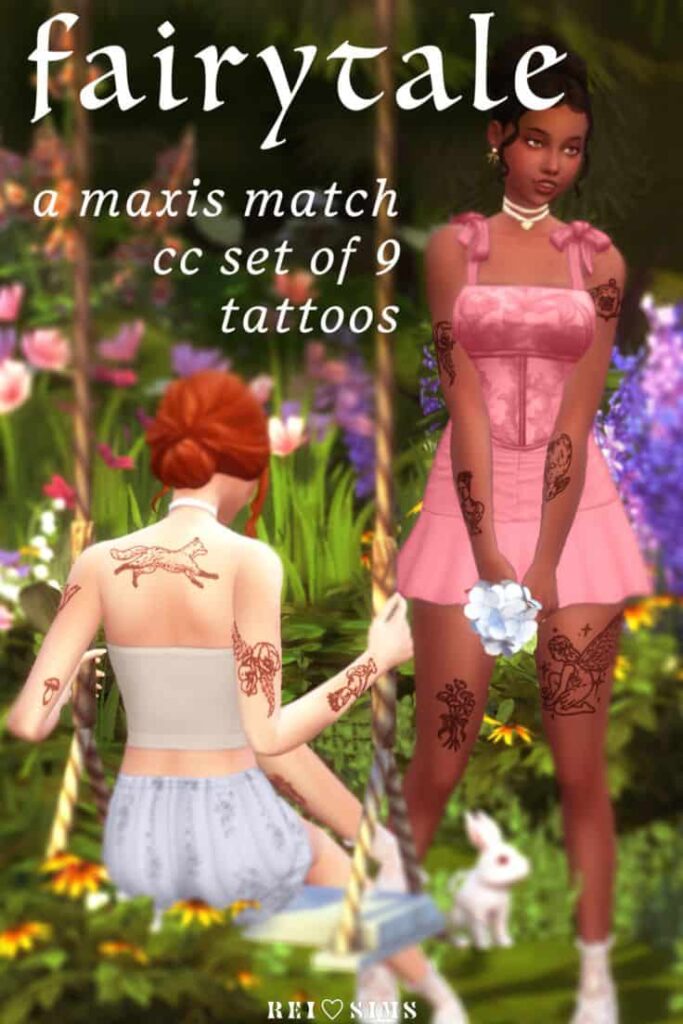 sims 4 cc tattoo set