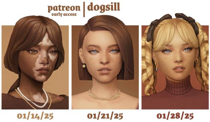 sims 4 female hair cc pack