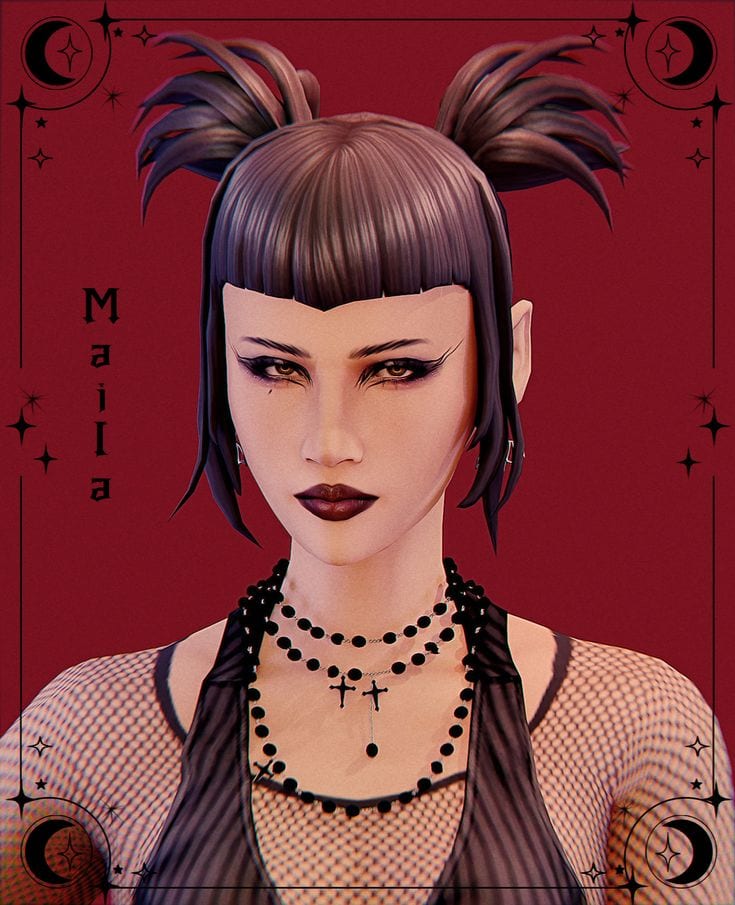 sims 4 gothic hairstyle