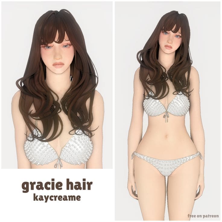 sims 4 long wavy hair