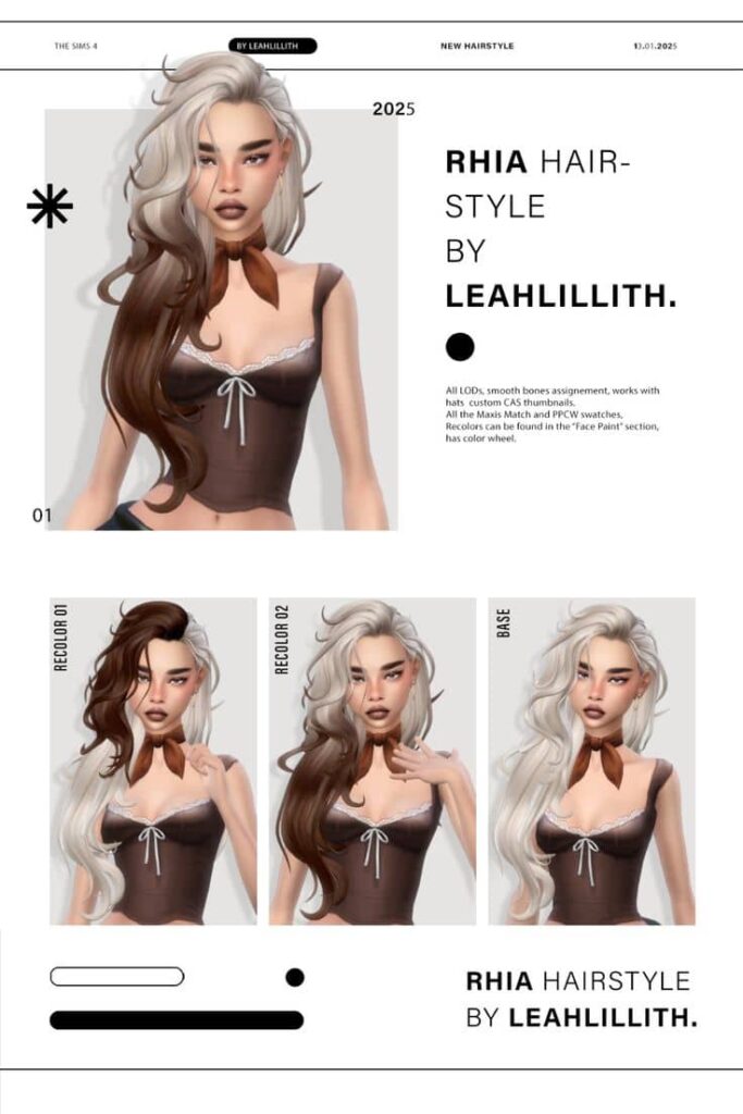 sims 4 long wavy hair