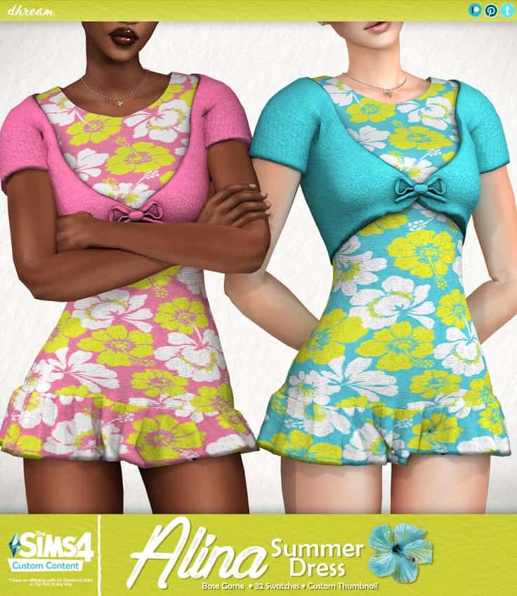 sims 4 summer dress cc