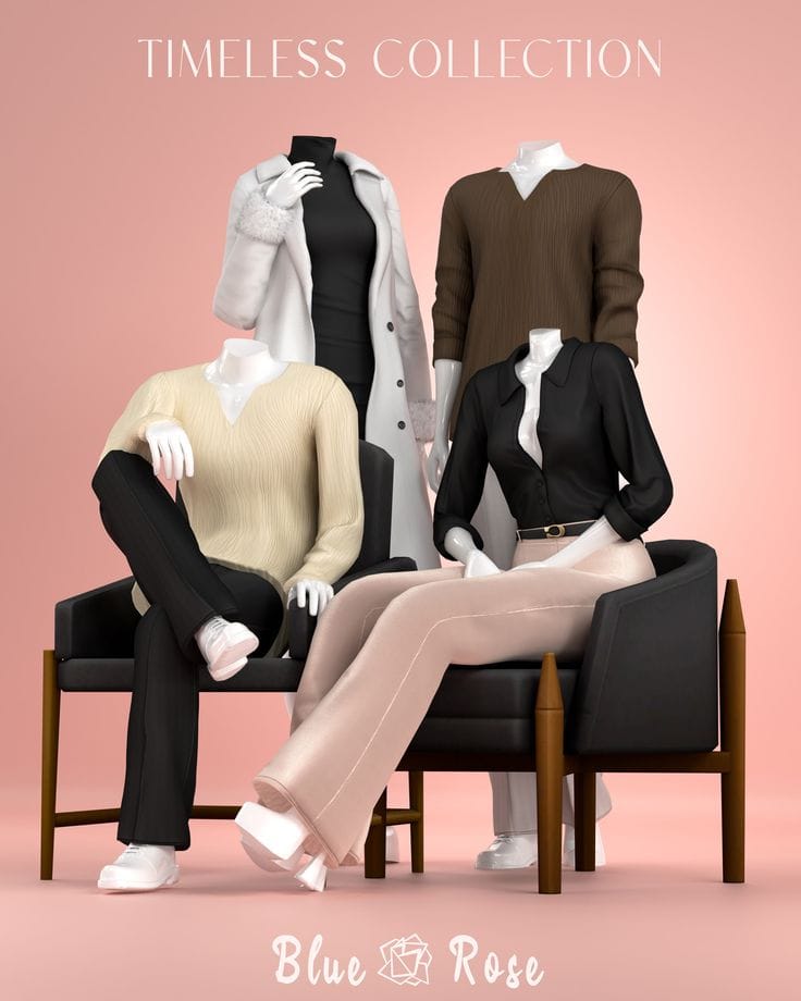 timeless cc clothes pack