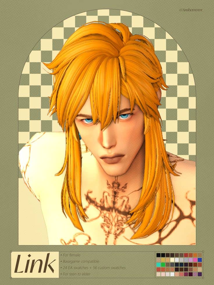 best sims 4 low ponytail cc