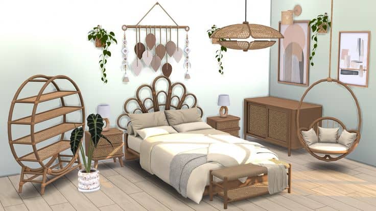 sims 4 boho bedroom set