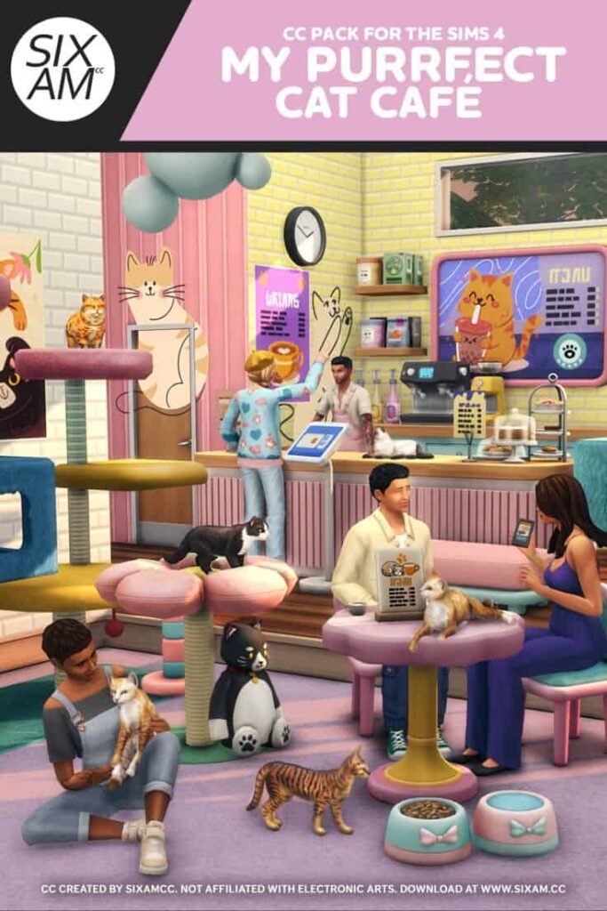 sims 4 cat cafe cc pack
