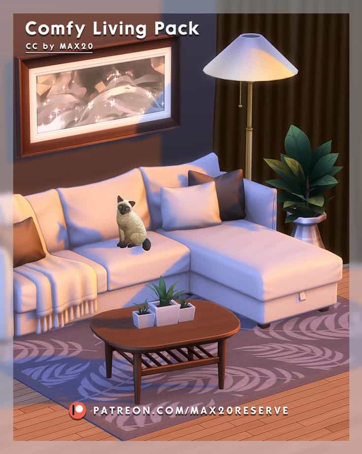 sims 4 comfy living cc pack