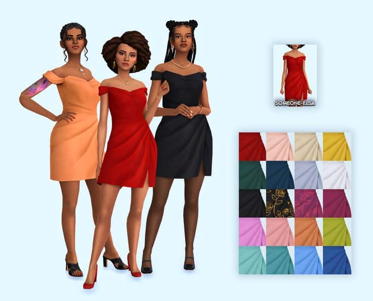 sims 4 dress maxis match