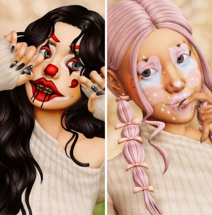 sims 4 face paint makeup cc