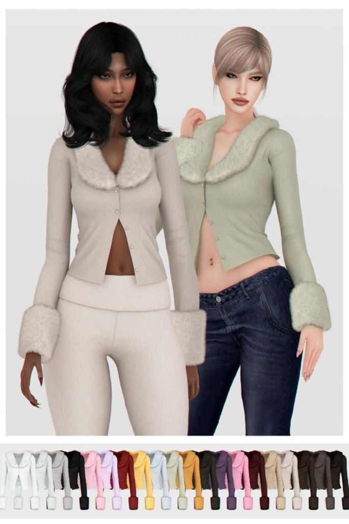 sims 4 fur cardigan