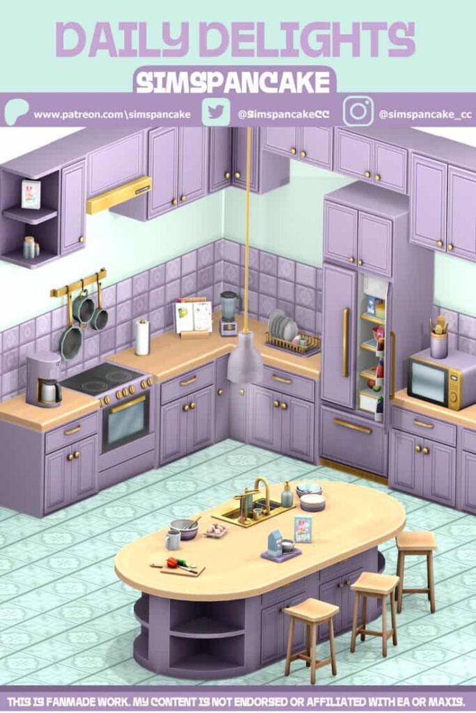 sims 4 kitchen cc pack maxis match