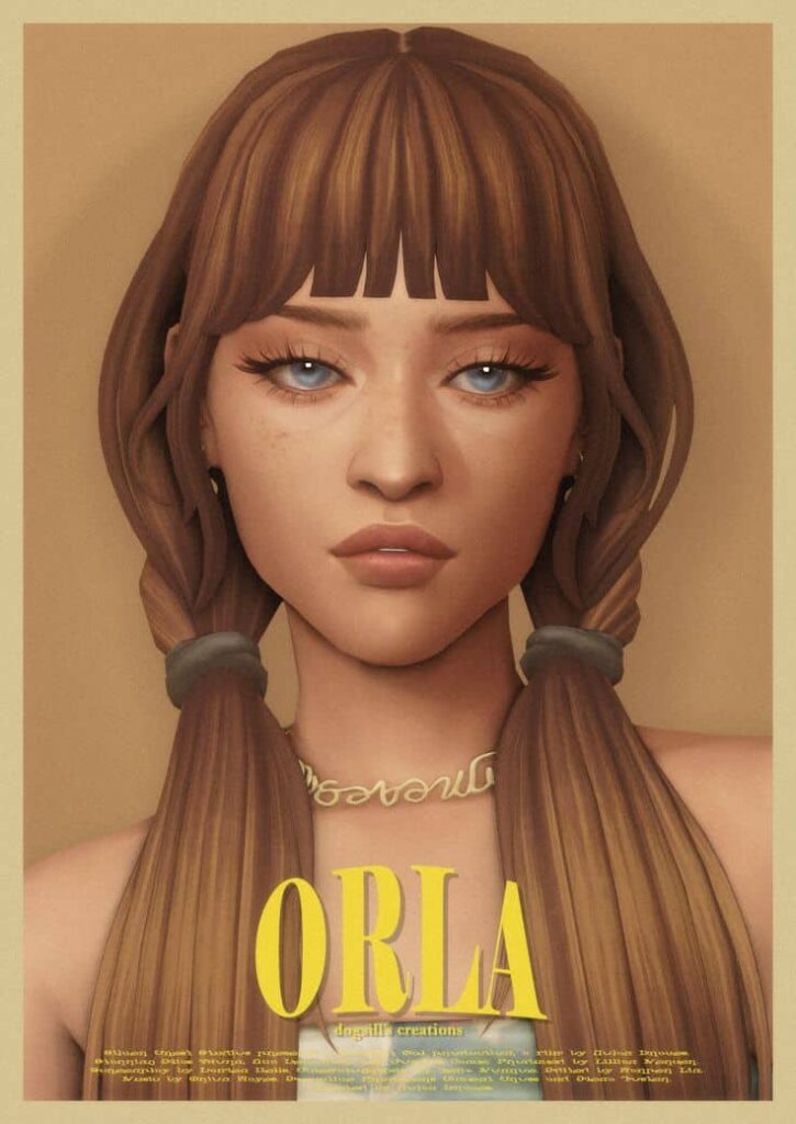 sims 4 pigtails with bangs