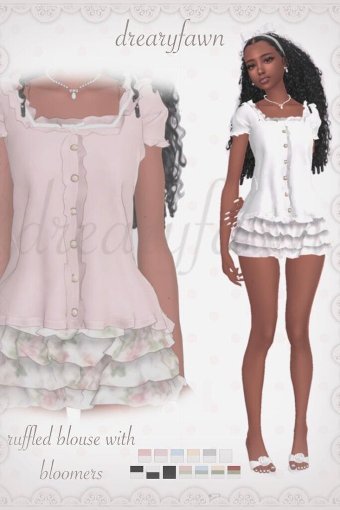 sims 4 ruffled blouse