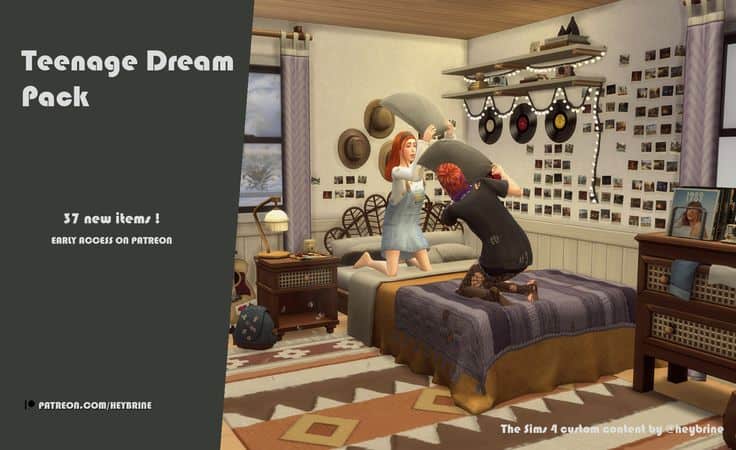 sims 4 teen bedroom cc