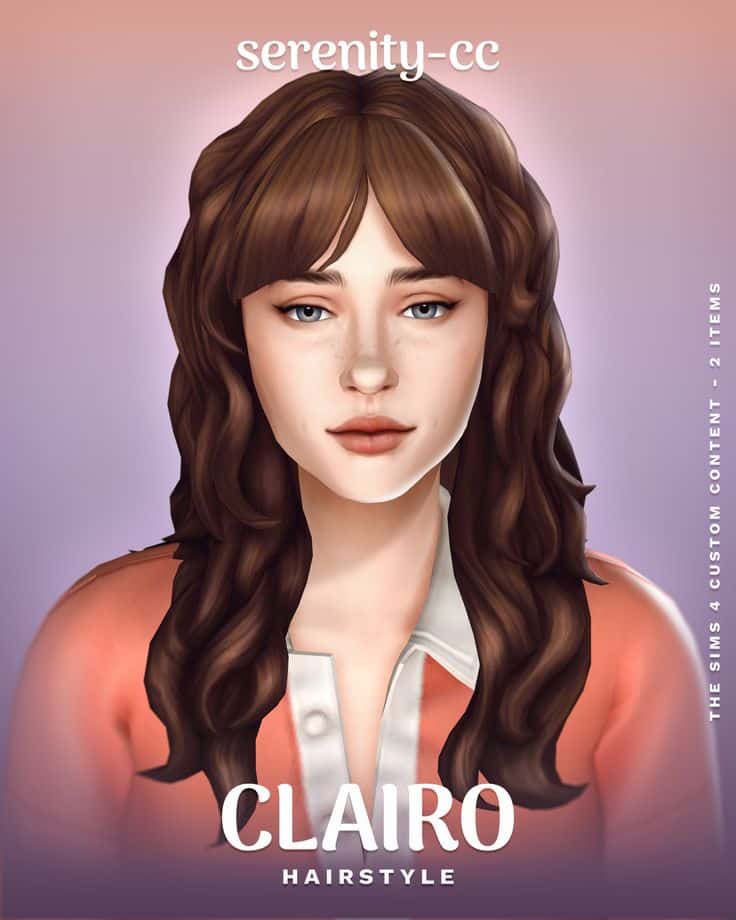 maxis match hair with bangs