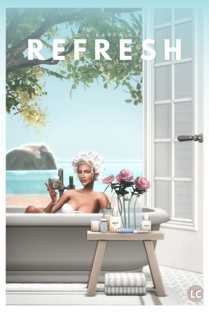 refresh bathroom cc pack