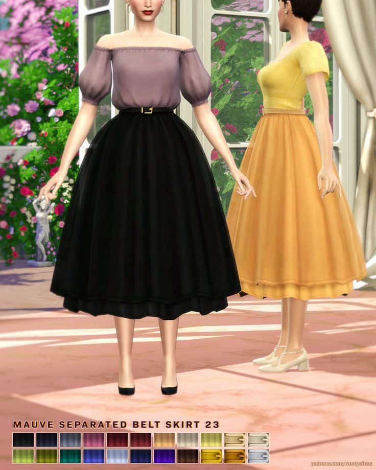 sims 4 belted skirts