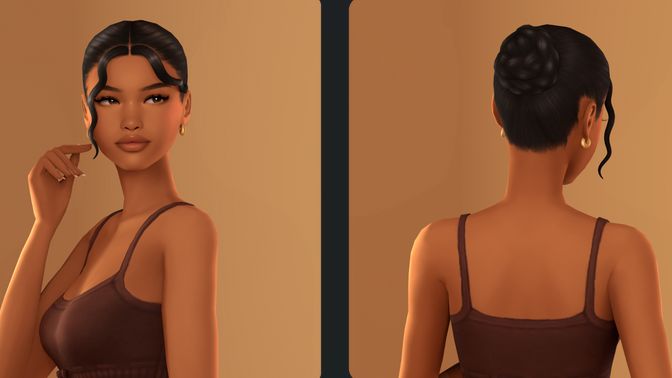sims 4 braided bun cc