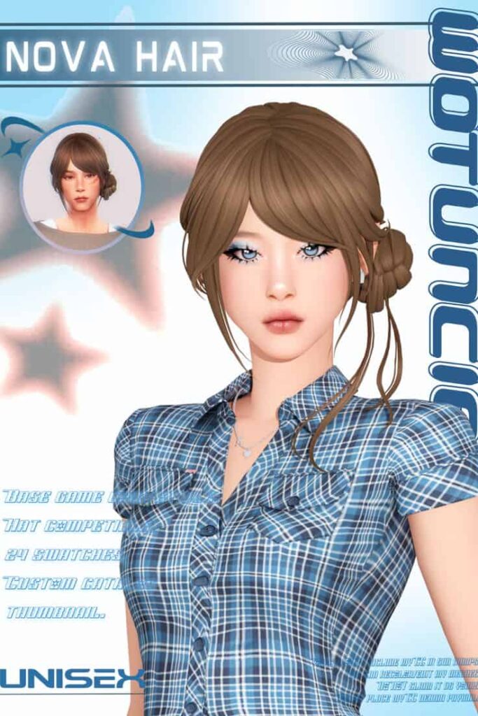 sims 4 bun hair cc