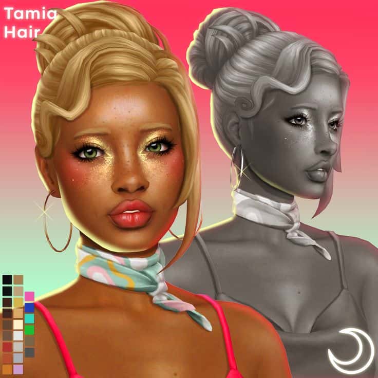 sims 4 bun hairstyle
