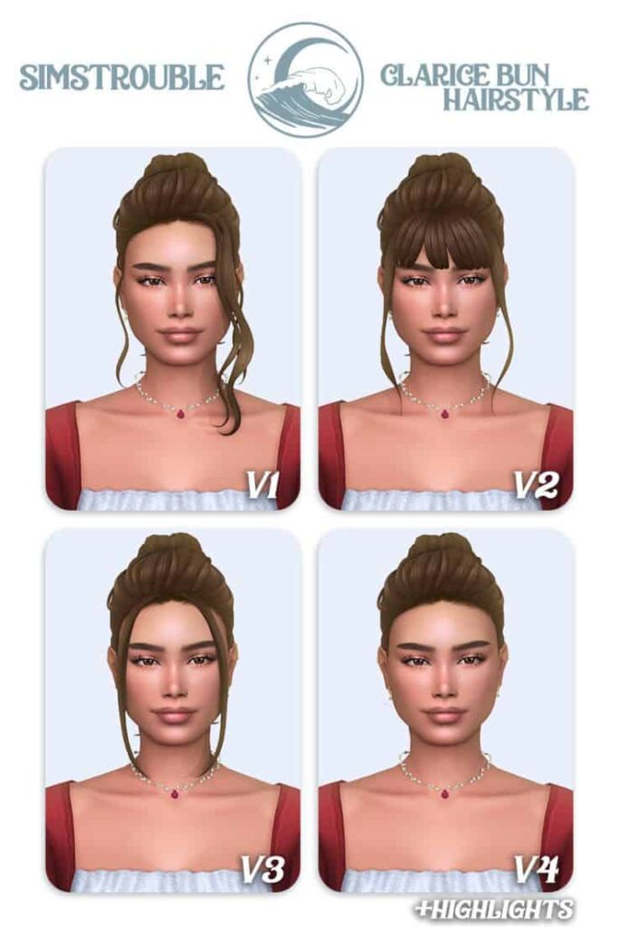 sims 4 bun hairstyles