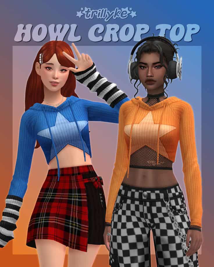 sims 4 crop top and arm warmer