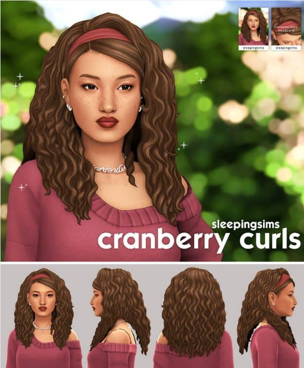 sims 4 curly cc hair